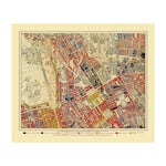 Descriptive Map of London Poverty Camden Town - Pentonville - Regents Park circa 1889