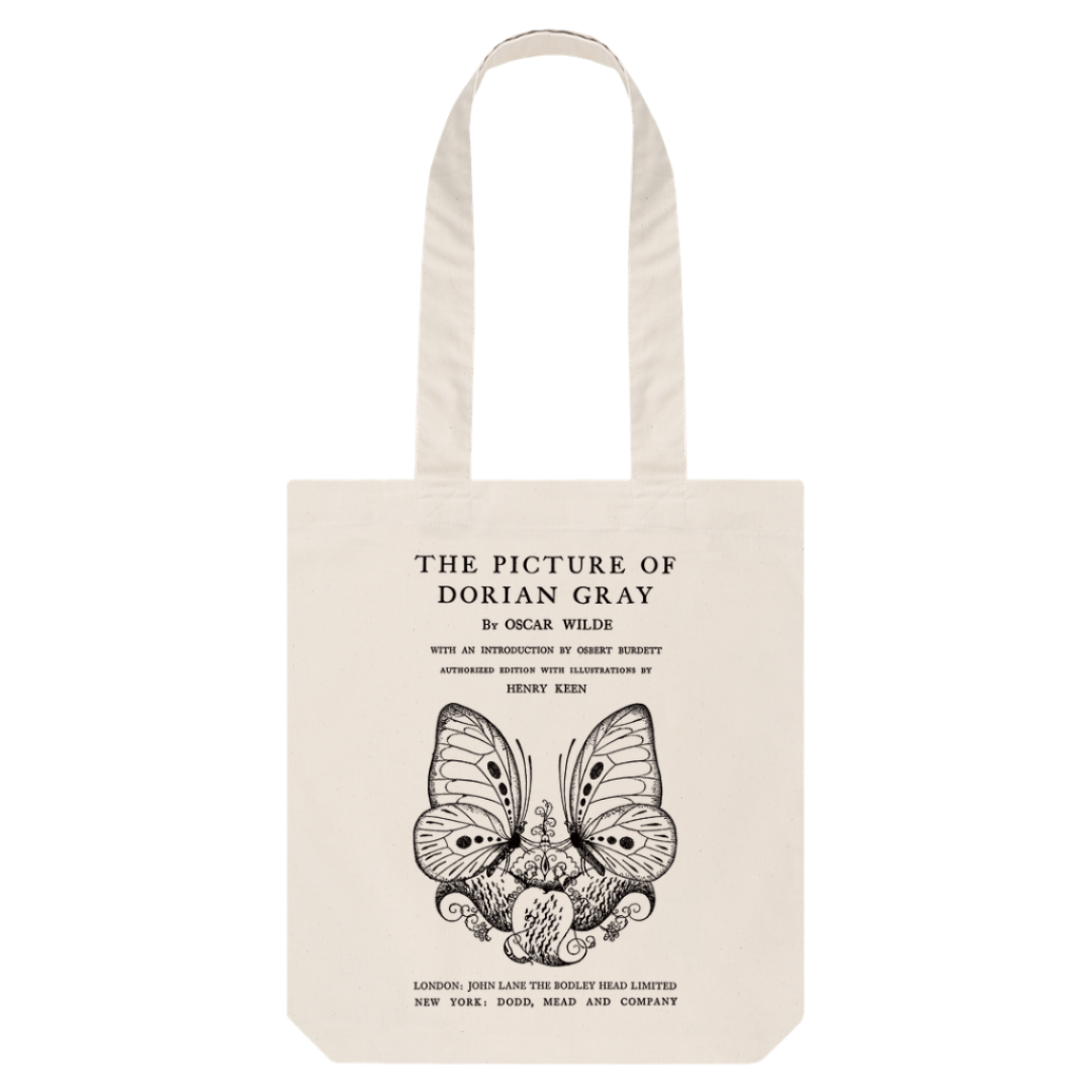 Natural The Picture of Dorian Gray in black Tote Bag