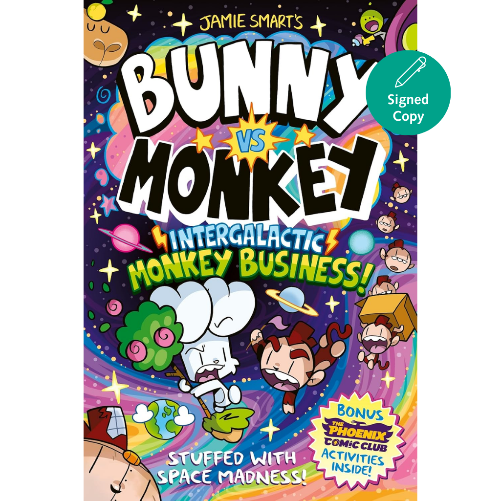 Bunny vs Monkey: Intergalactic Monkey Business! (a Phoenix Comic Book): Winner of the British Book Award for Best Graphic Novel
by Jamie Smart (Author)  Format: Paperback