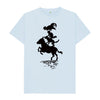 Bremen Town Musicians in black T-shirt - Sky Blue