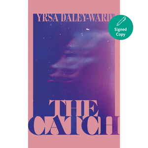 Book cover of 'The Catch' by Yrsa Daley-Ward with a pink and purple gradient.