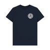 White British Library Stamp T-Shirt - Navy Blue