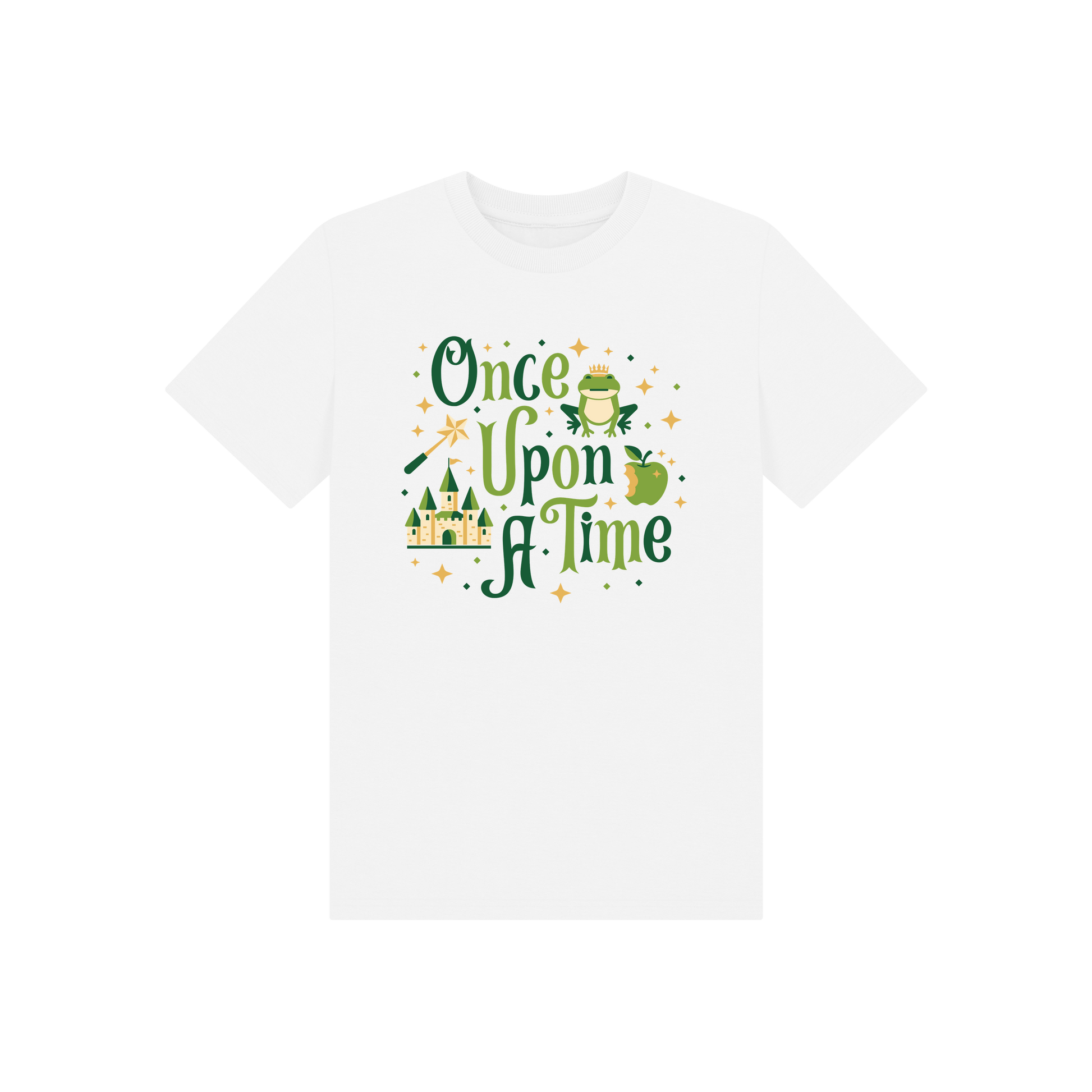 White Printed Kids T-Shirt Front