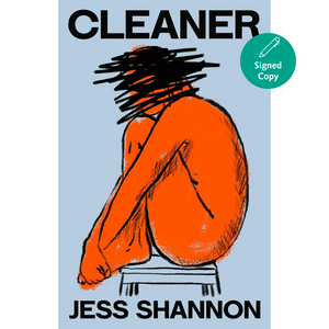 Book cover of 'Cleaner' by Jess Shannon with a stylized illustration of a person and the title.