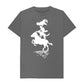 Slate Grey Bremen Town Musicians in white T-shirt