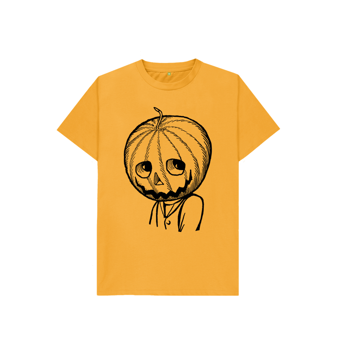 Mustard Jack Pumpkinhead in black Kids T-shirt