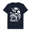 Little Mermaid in white T-shirt - Navy Blue