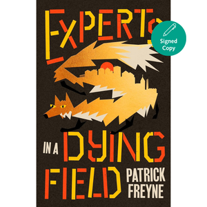 Book cover of 'Expertise in a Dying Field' with colorful design and 'Signed Copy' label.