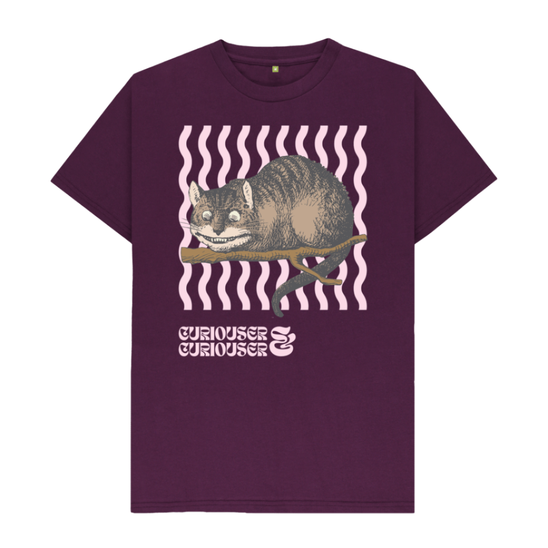 Purple Curiouser & Curiouser Cheshire Cat T-shirt