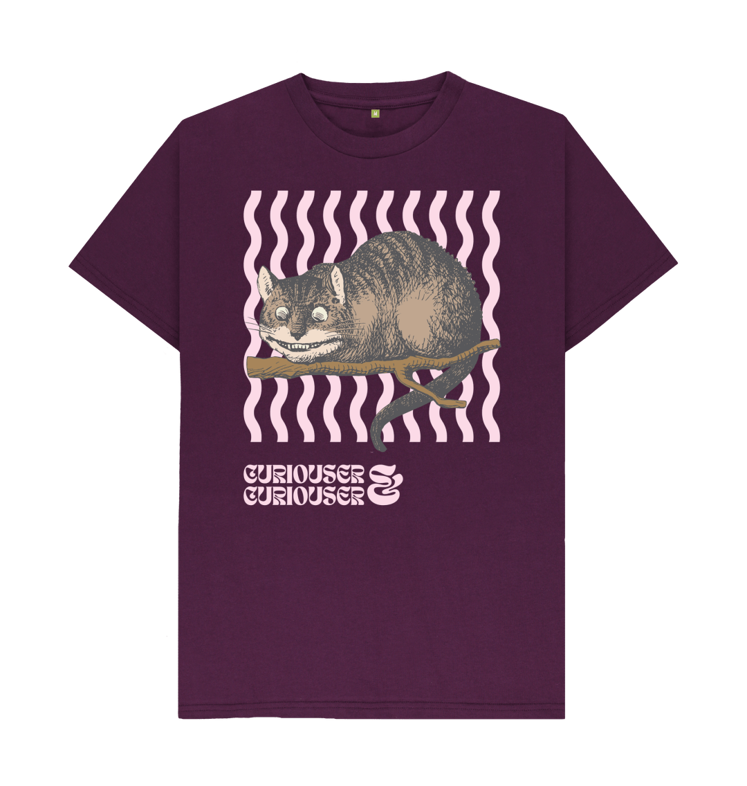 Purple Curiouser & Curiouser Cheshire Cat T-shirt