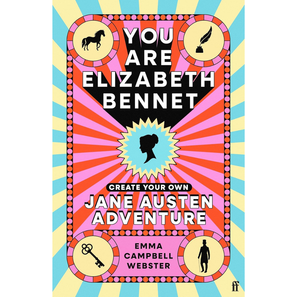 Book cover of 'You Are Elizabeth Bennet' with colorful design and text.