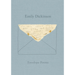 Book cover of 'Envelope Poems' by Emily Dickinson with an illustration of a letter.
