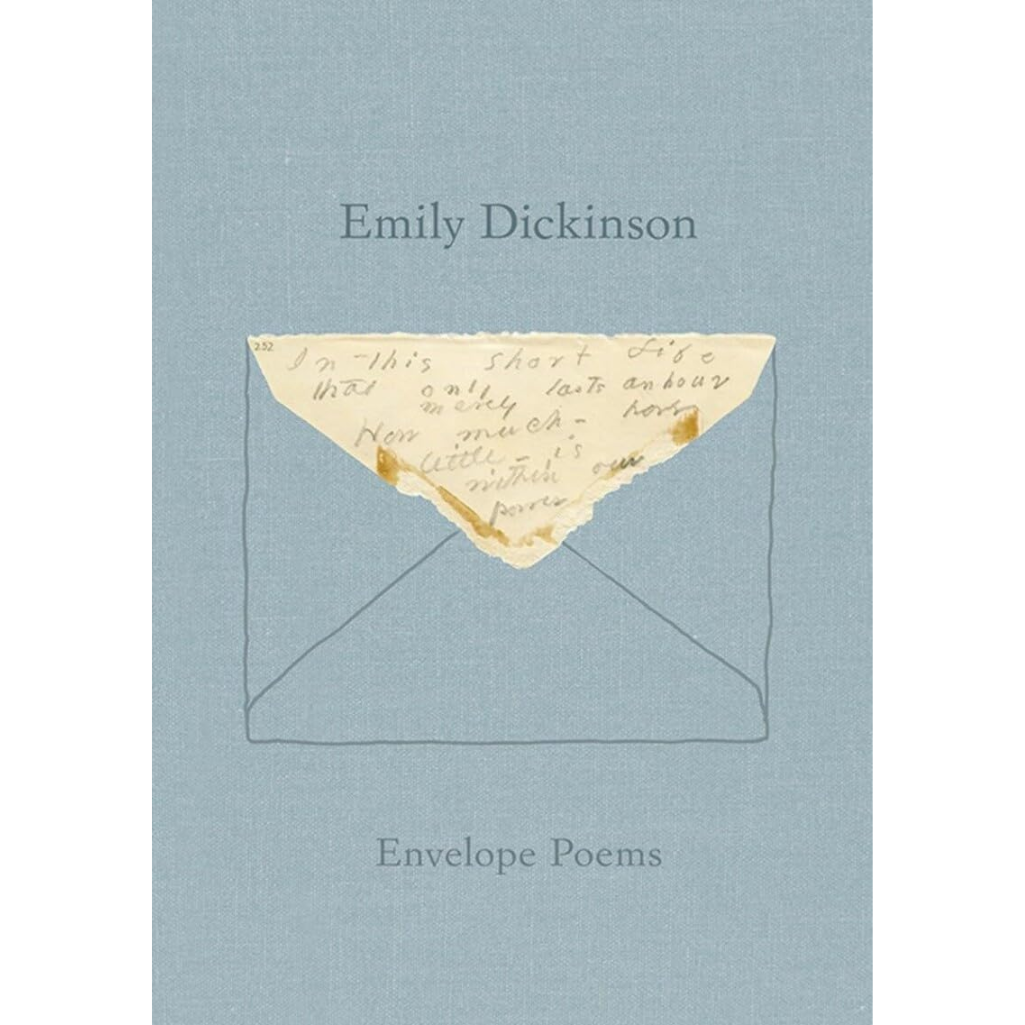 Book cover of 'Envelope Poems' by Emily Dickinson with an illustration of a letter.