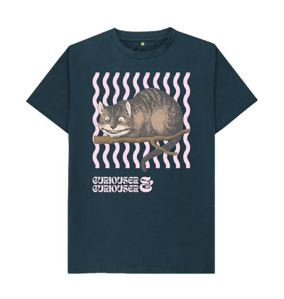 Denim Blue Curiouser & Curiouser Cheshire Cat T-shirt