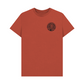Black British Library Stamp on Rust Printed T-shirt