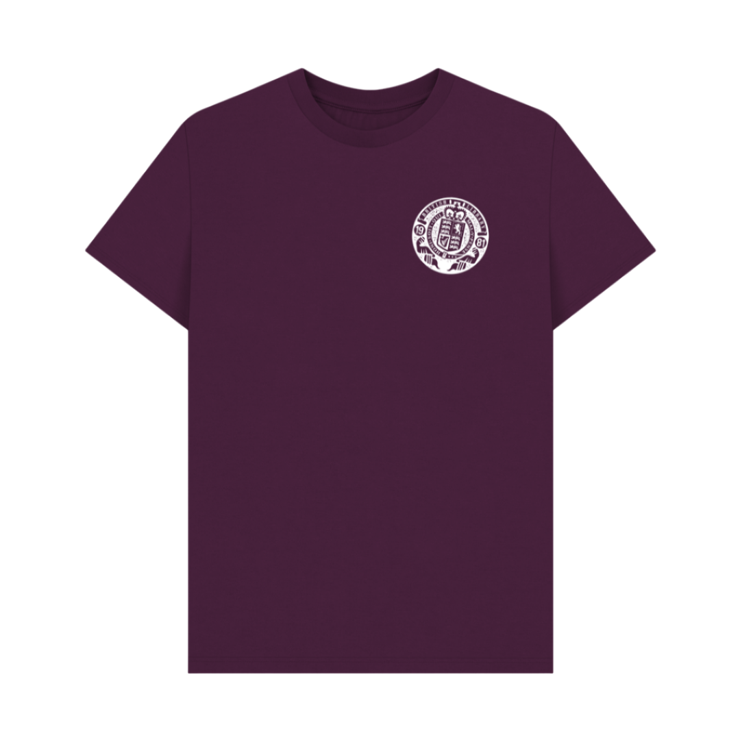Purple  British Library Stamp Printed T-shirt