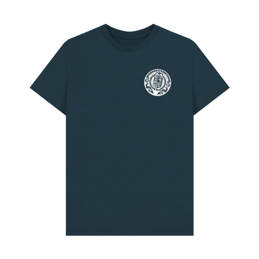 Denim  British Library Stamp Printed T-shirt
