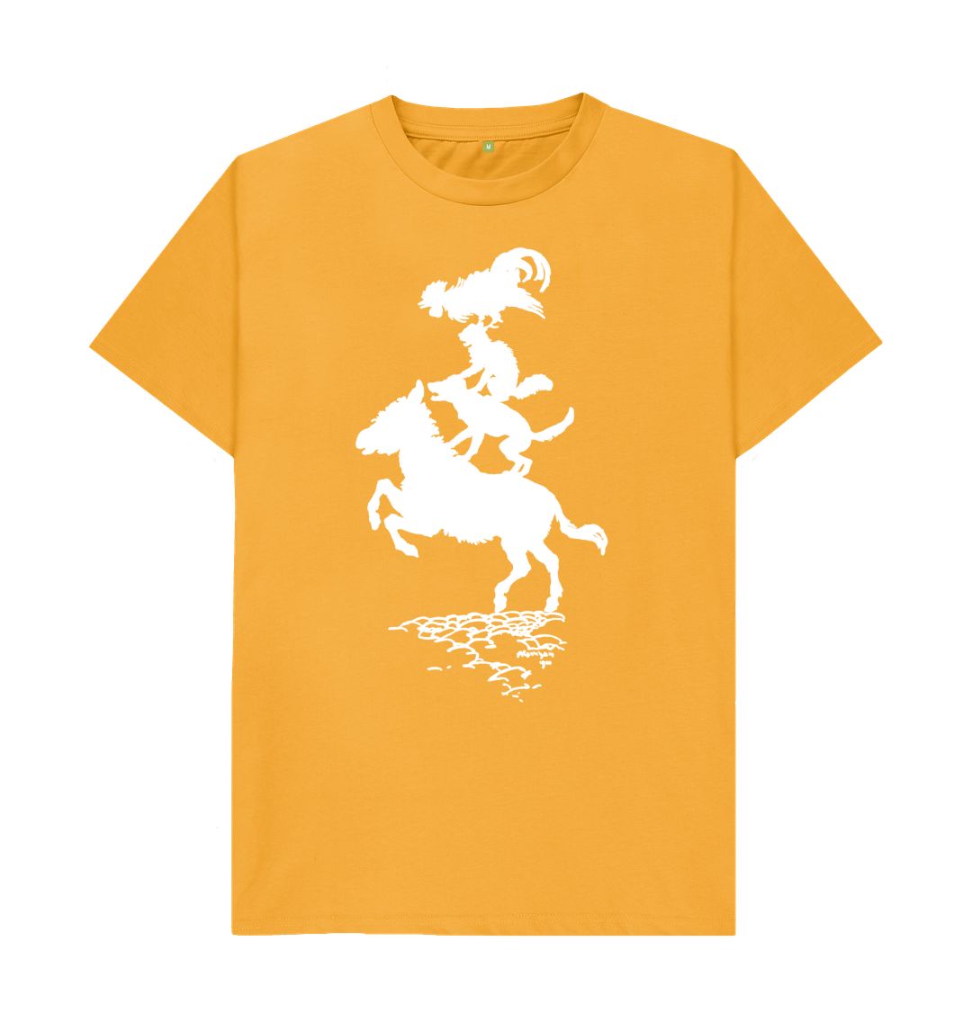 Mustard Bremen Town Musicians in white T-shirt