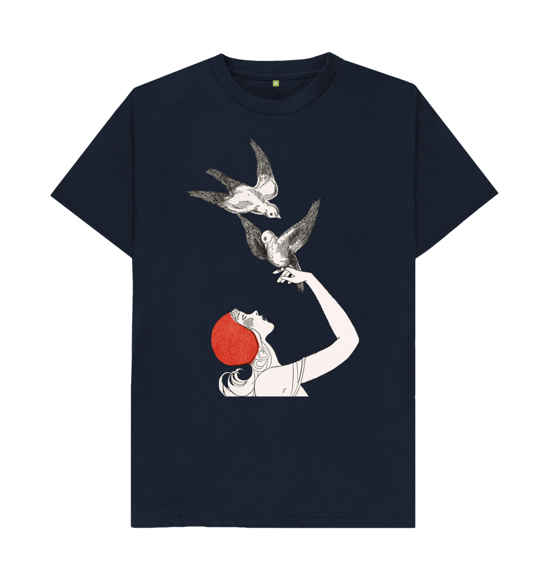 Navy Blue The Snow Queen pigeons T-shirt