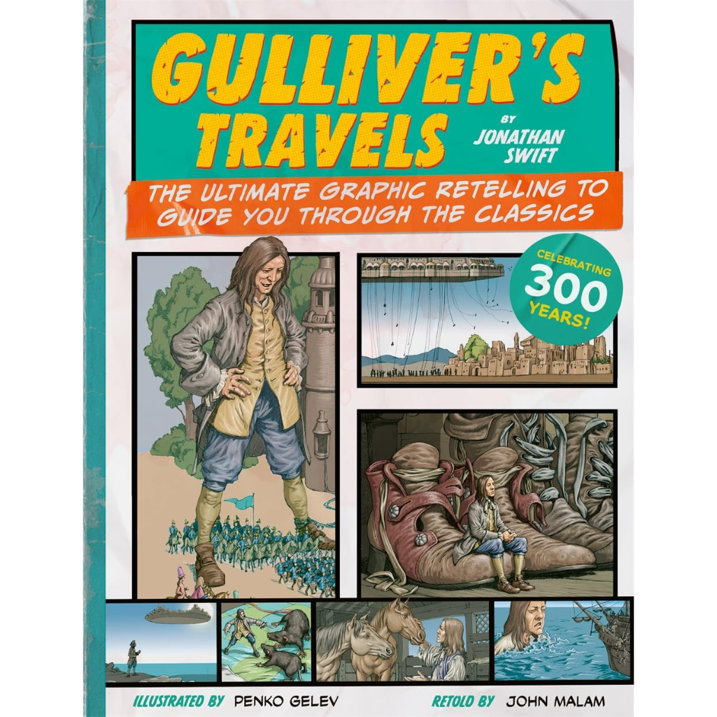 Classic Comics: Gulliver's Travels Paperback – 12 Mar. 2026
by John Malam (Author), Penko Gelev (Illustrator)