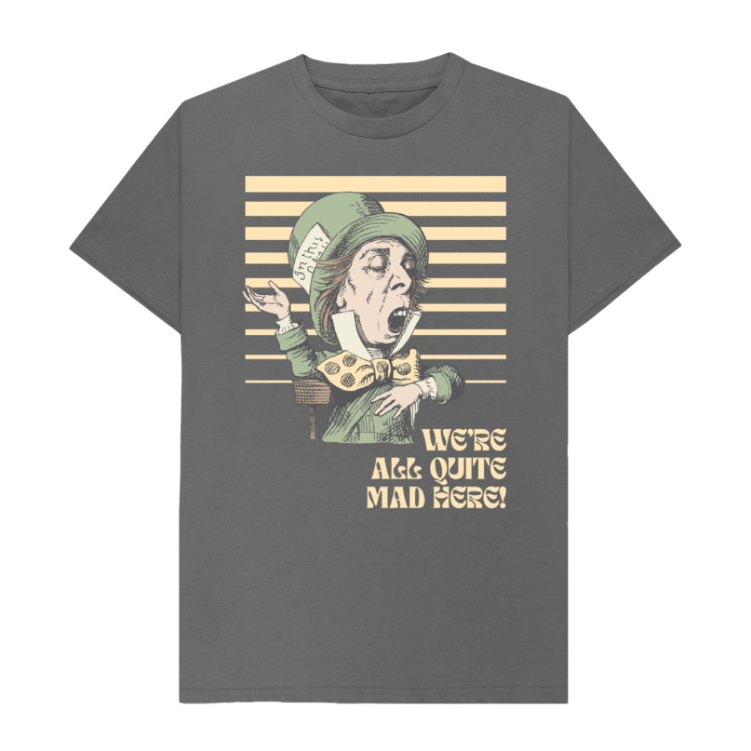 Slate Grey Mad Hatter T-shirt