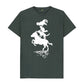 Dark Grey Bremen Town Musicians in white T-shirt