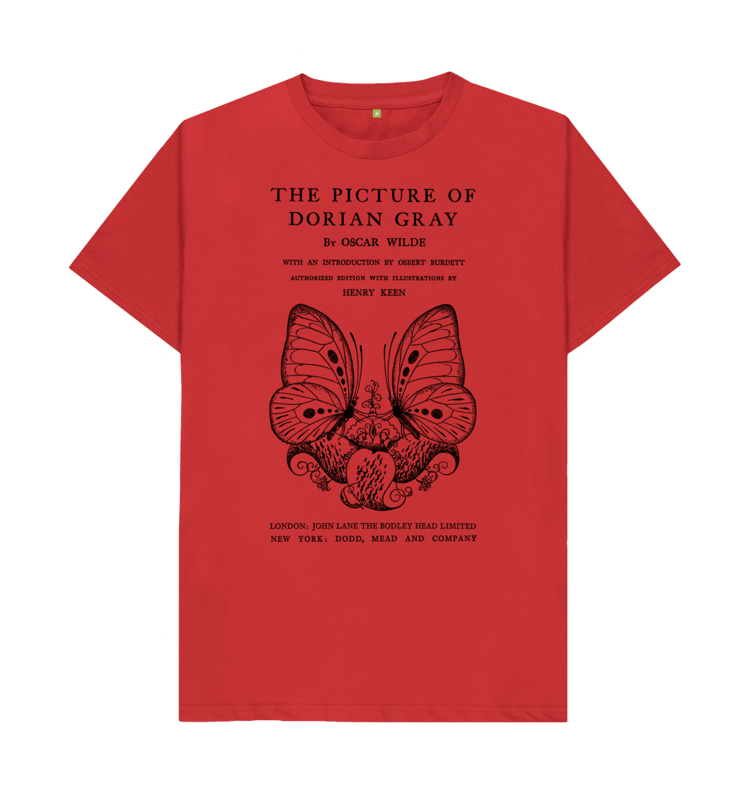 Red The Picture of Dorian Gray in black T-shirt