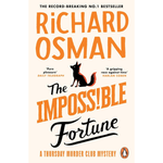 Book cover of 'The Impossible Fortune' by Richard Osman with a fox illustration on a beige background.