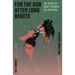 Book cover of 'For the Sun After Long Nights' by Fazteh Jamalpour with illustration of a woman cutting hair.