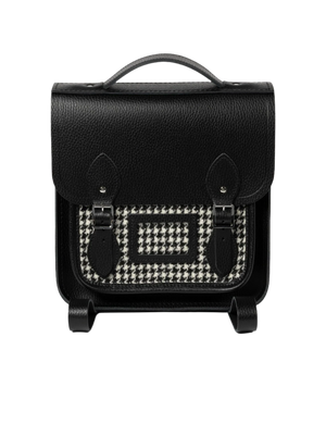 The Small Portrait Backpack Harris Tweed Houndstooth