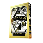 Book cover of 'Katabasis' by R.F. Kuang with decorative design elements on a white background