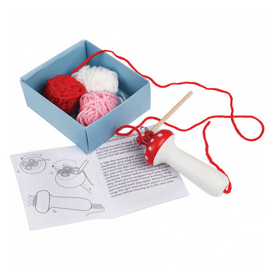 Knitting Mushroom Kit with string and instructions