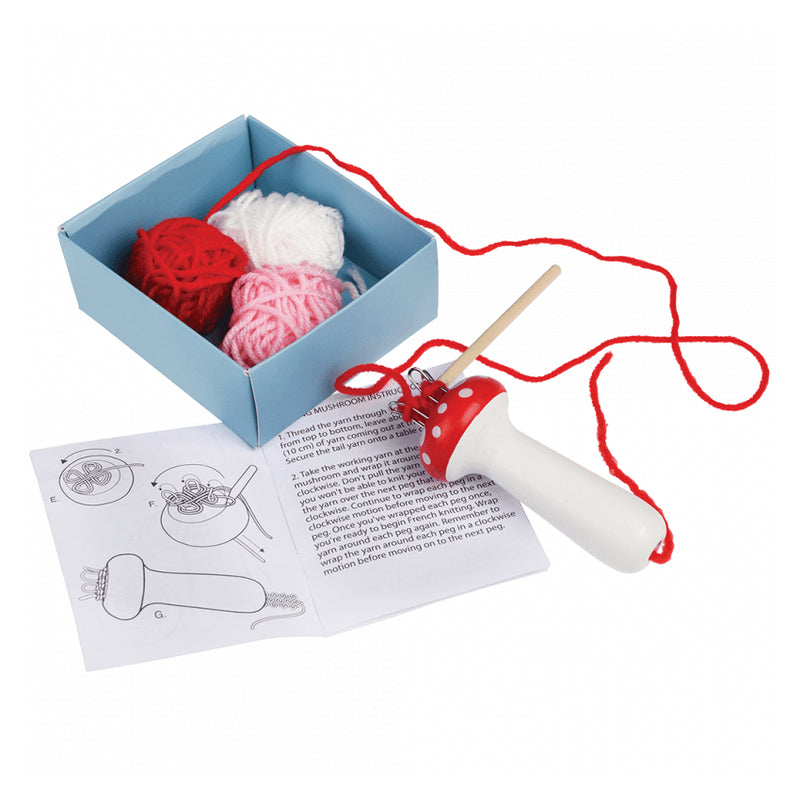 Knitting Mushroom Kit in box