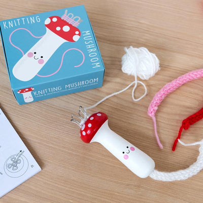 Knitting Mushroom Kit with knitted string