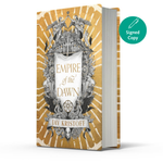 Book cover of 'Empire of the Dawn' by Jay Kristoff with decorative design and 'Signed Copy' label.