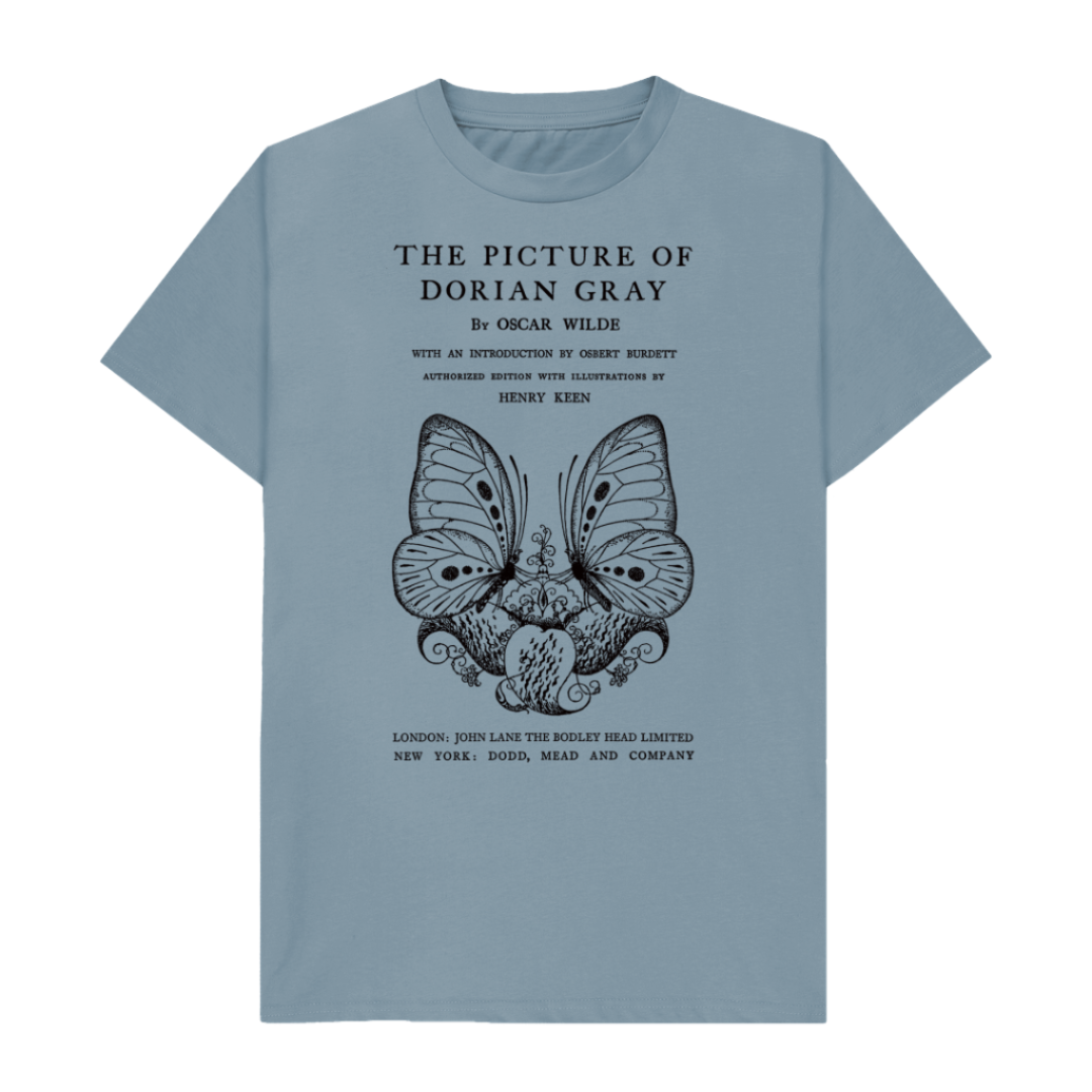 Stone Blue The Picture of Dorian Gray in black T-shirt