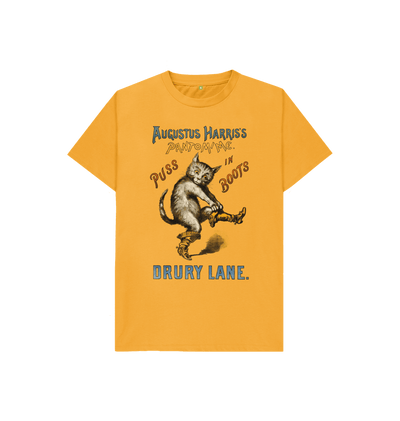 Mustard Puss in Boots Kids T-Shirt