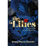Book cover of 'The Lilies' with decorative text and floral design