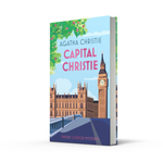 Book cover of 'Capital Christie' by Agatha Christie with a London-themed illustration.