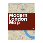 Book cover of 'Modern London Map' with a map design on a white background