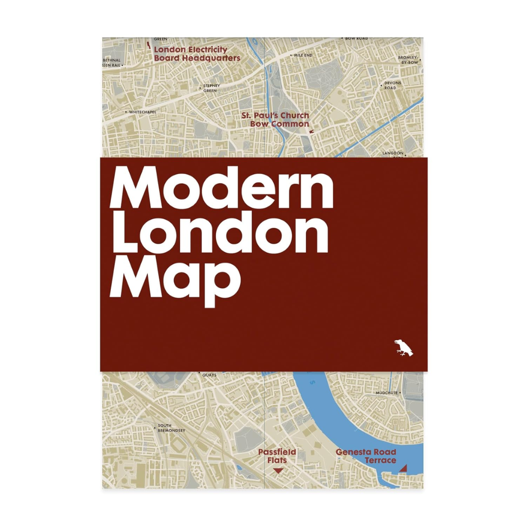 Book cover of 'Modern London Map' with a map design on a white background