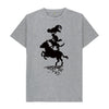 Bremen Town Musicians in black T-shirt - Athletic Grey