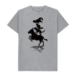 Athletic Grey Bremen Town Musicians in black T-shirt