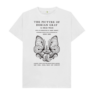 White The Picture of Dorian Gray in black T-shirt