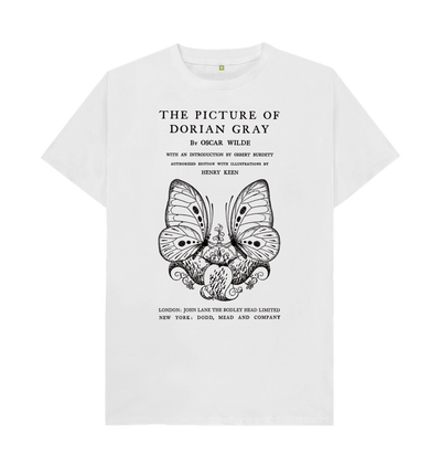 White The Picture of Dorian Gray in black T-shirt