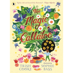 Book cover of 'The Magic Callaloo' with colorful illustrations and text.