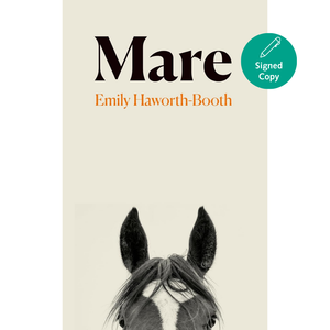 Book cover of 'Mare' by Emily Haworth-Booth with a horse illustration and a signed copy badge.