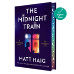 Book cover of 'The Midnight Train' by Matt Haig with a signed copy label.