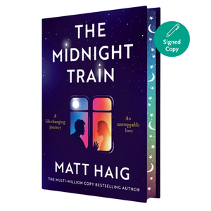 Book cover of 'The Midnight Train' by Matt Haig with a signed copy label.