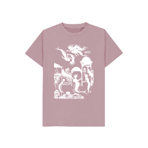 Mauve Little Mermaid in white Kids T-shirt